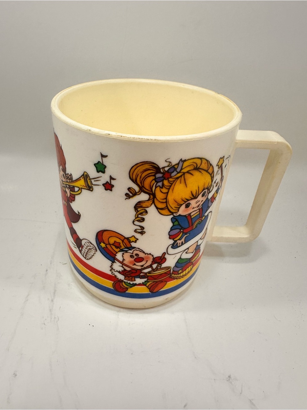 Vintage Rainbow Brite Plastic Cup Mug Hallmark 1983 Applause Kids Character Cup